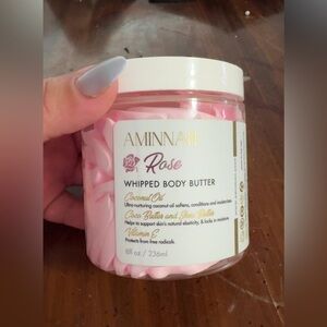 Aminnah skincare rose whipped body butter